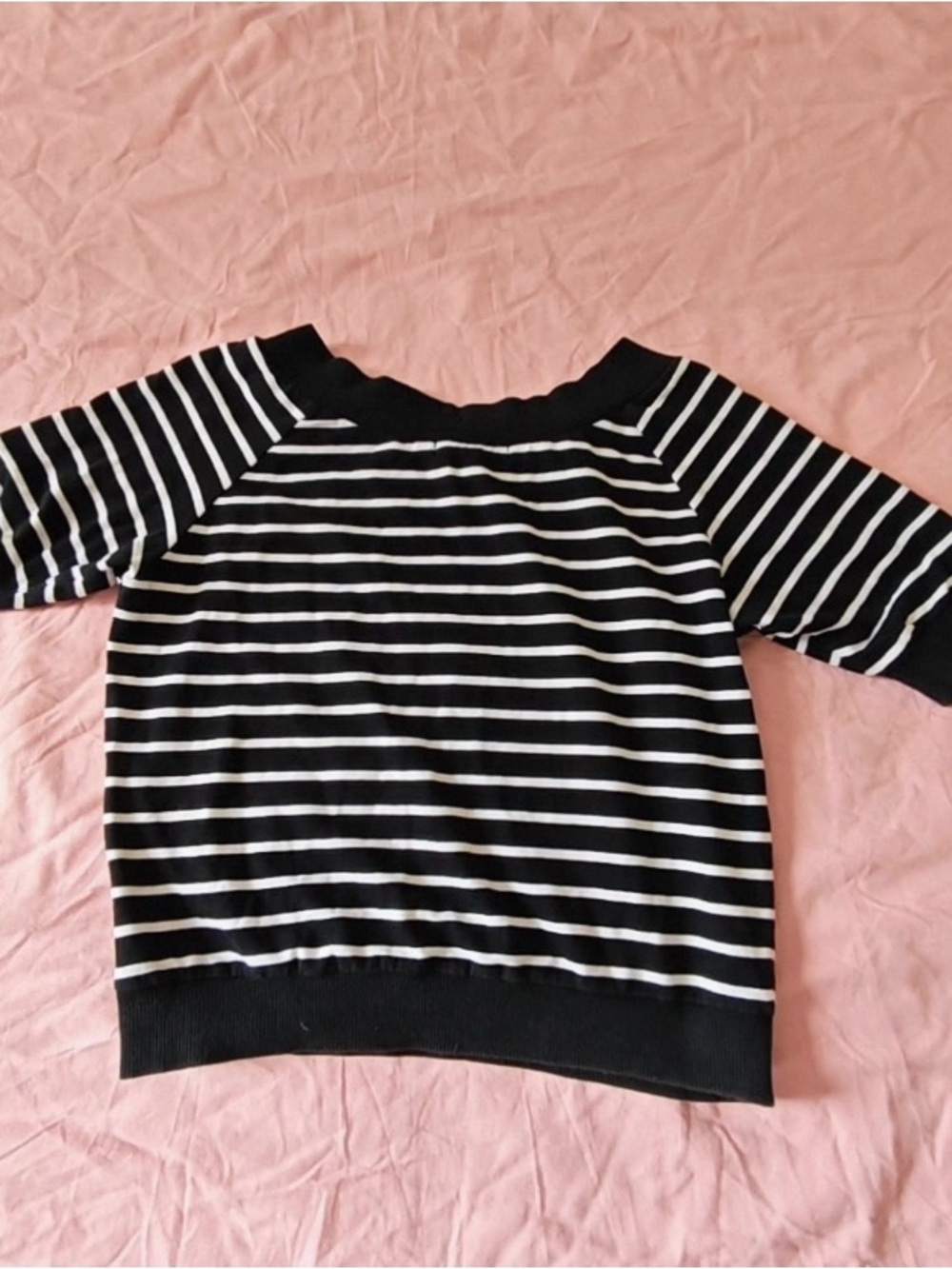 Black and White Striped Short Sleeve Tee - Classic Casual
